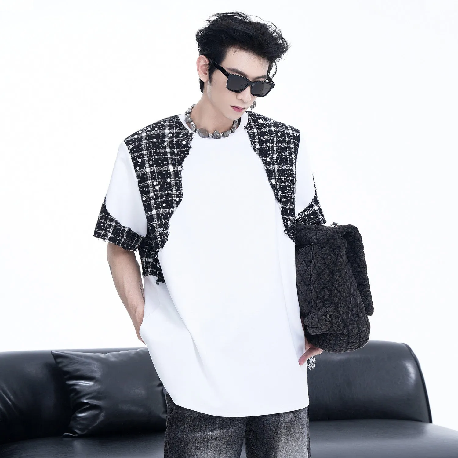 【24s Aug.】Chanel Style Padded Shoulder Casual Versatile T-shirt