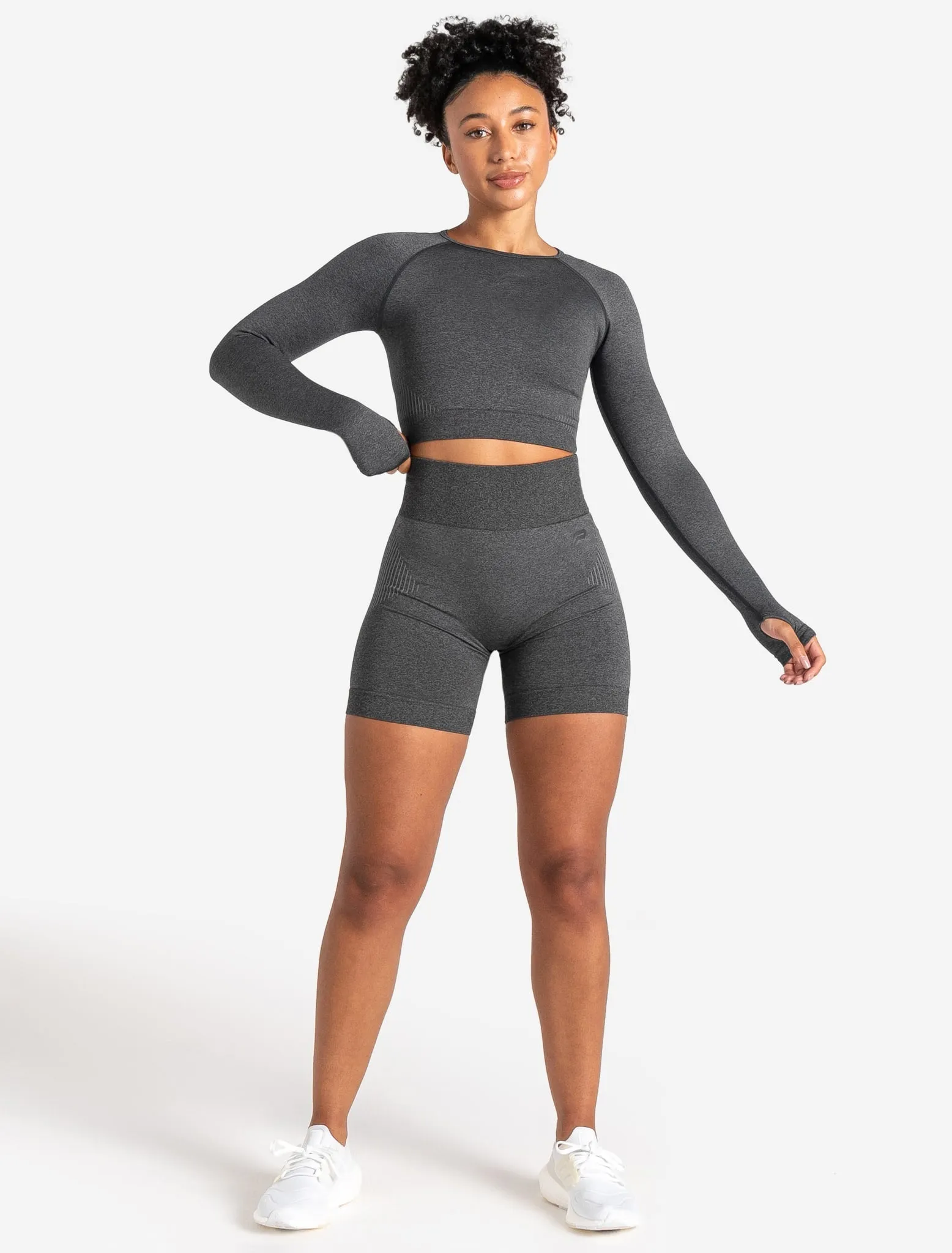 ADAPT 2.0 Seamless Crop Top - Charcoal