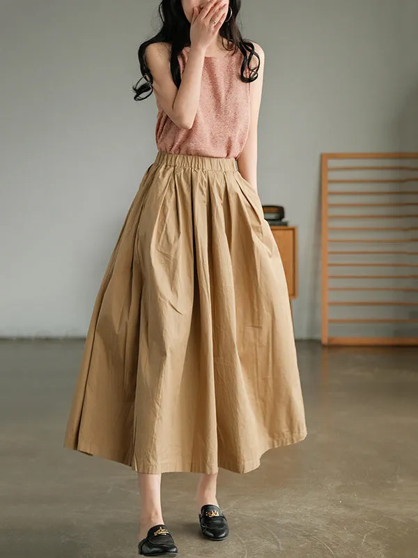 Artistic Retro Solid Color Super Loose Wide-Leg Pants