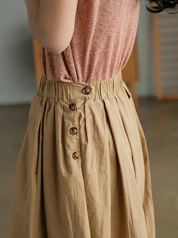 Artistic Retro Solid Color Super Loose Wide-Leg Pants