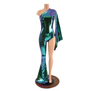 Asymetrical Scarab Holographic Catsuit