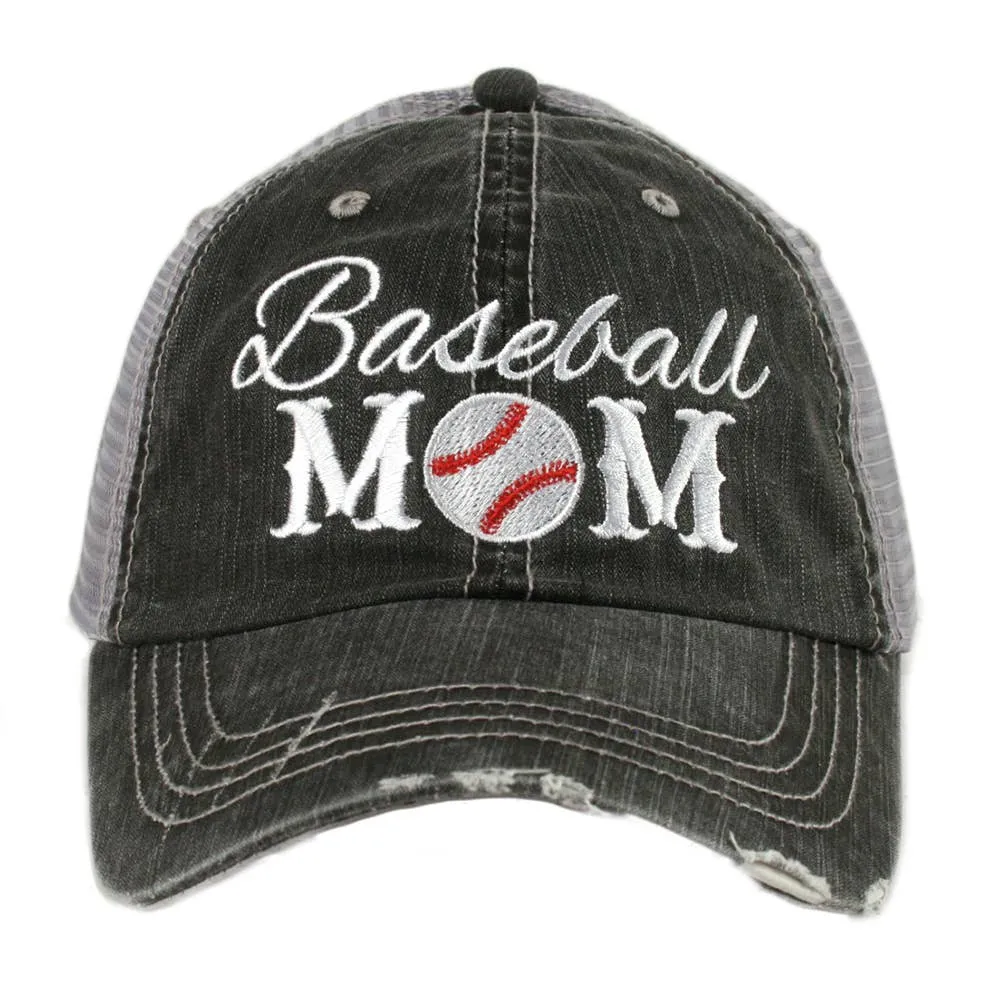 Baseball Mom Distressed Hat