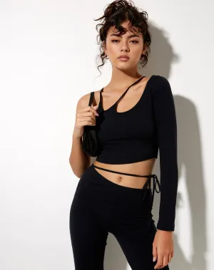 Biase Crop Top in Black