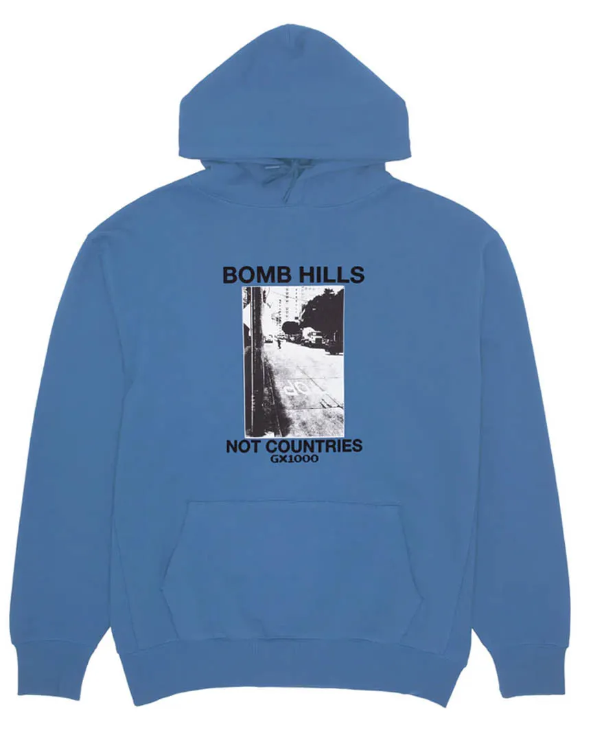 Bomb Hills Not Countries Hoodie - Columbia Blue