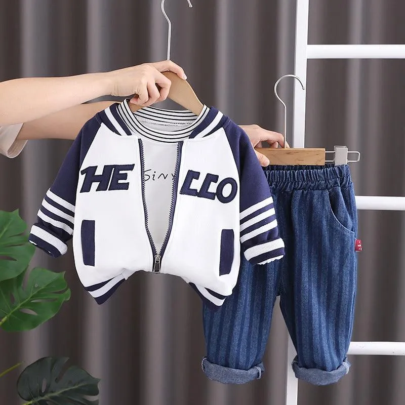 Boys' Letter Baseball Uniform Sports Suit