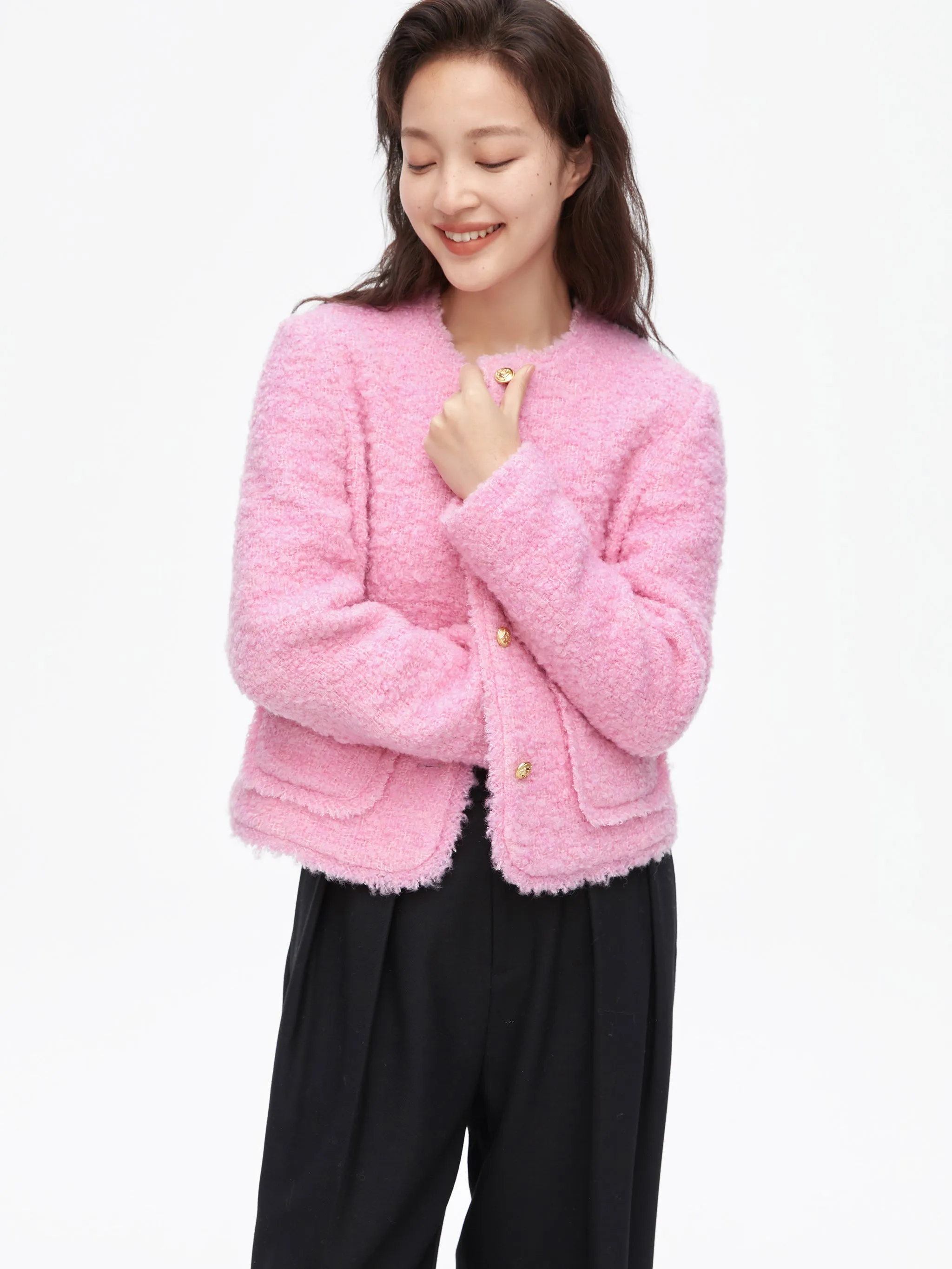 Circular Wool Small Fragrant Wind Coat