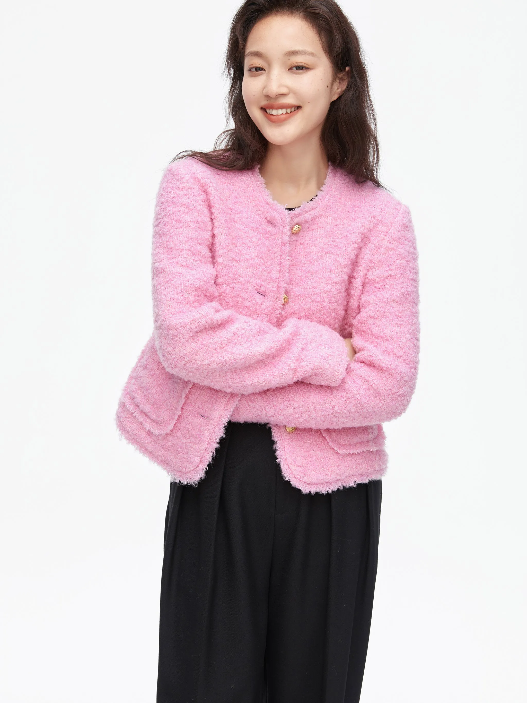 Circular Wool Small Fragrant Wind Coat