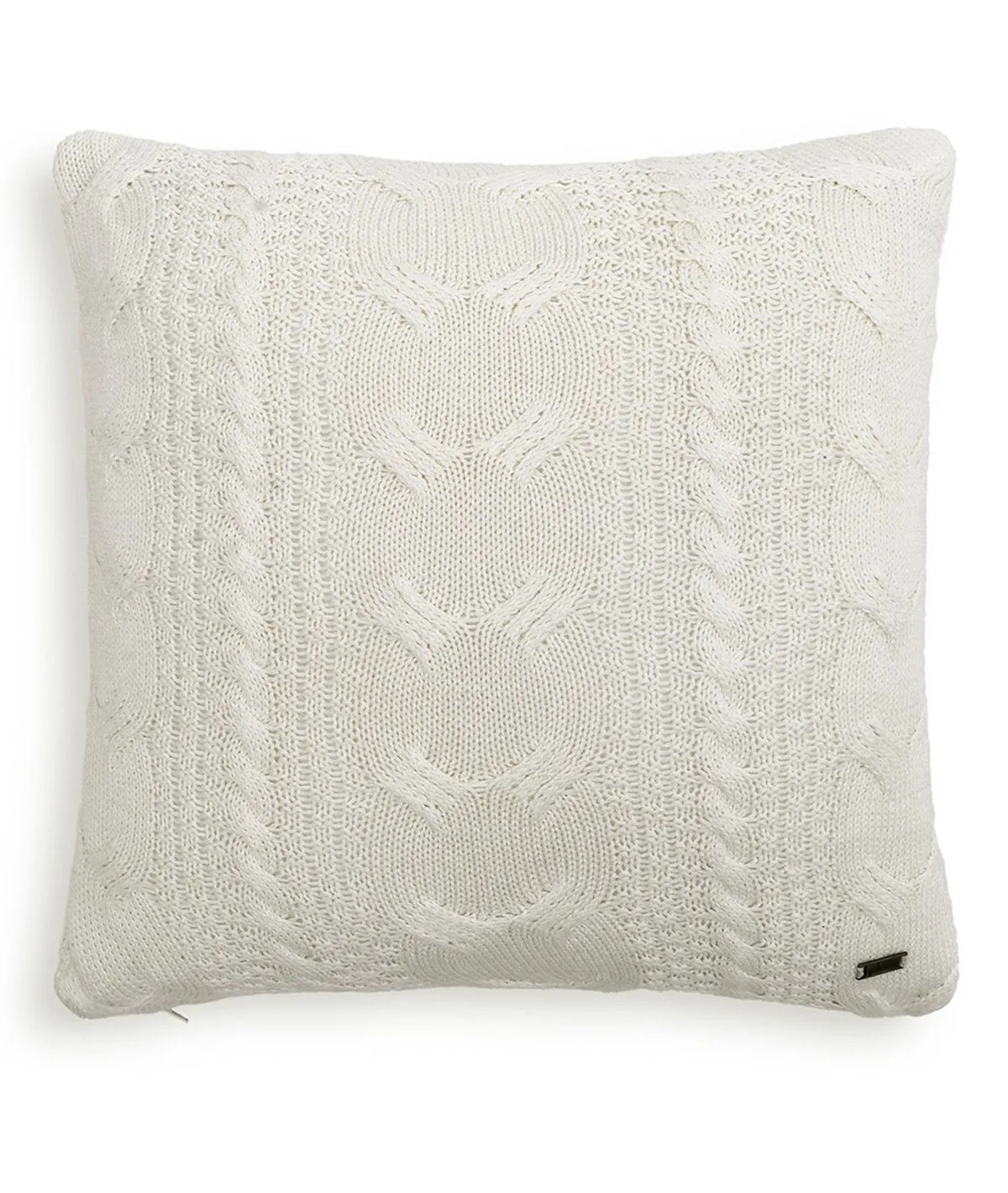 Classical - Ivory Cotton Knitted Decorative Cushion Cover (18" x 18")