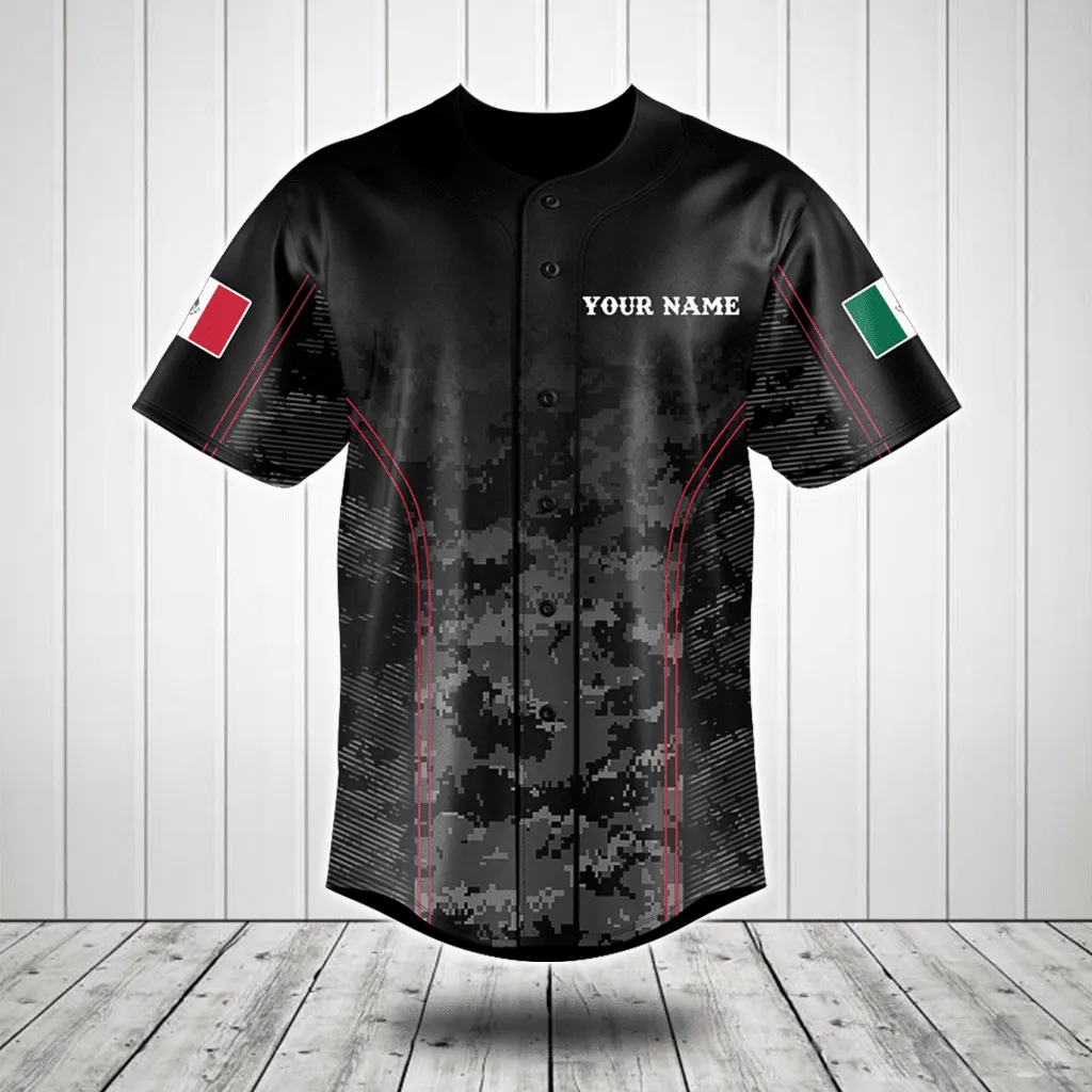 Customize Mexico Camo The Homeland is First Baseball Jersey Shirt