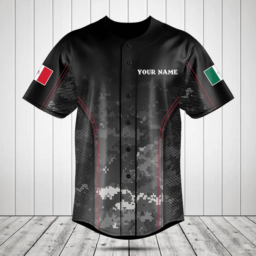 Customize Mexico Camo The Homeland is First Baseball Jersey Shirt