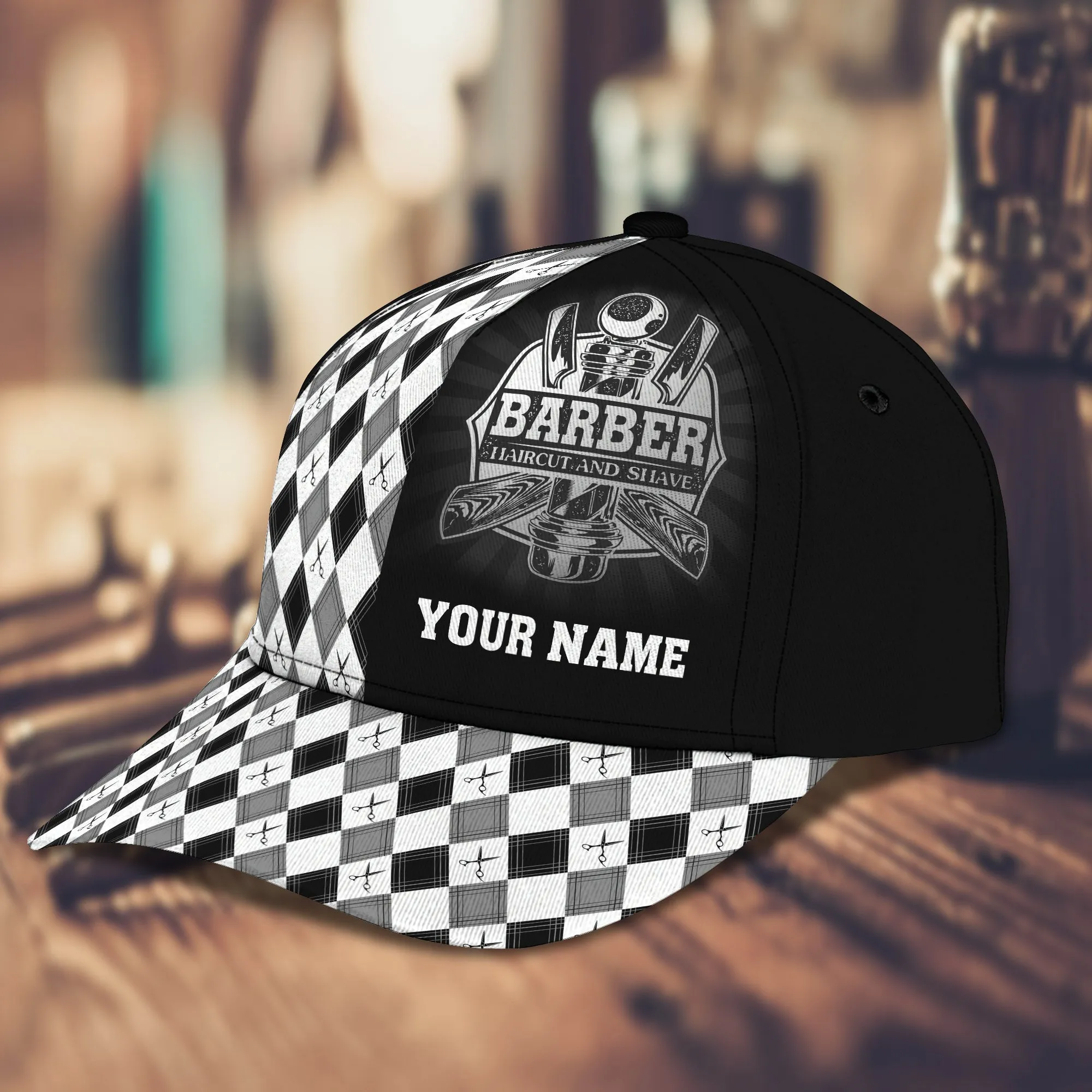 Customized Barber Cap Hat Summer Classic Cap For A Barber Cap Uniform Hair Cut Salon