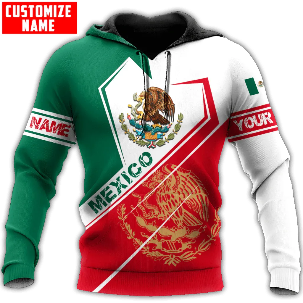 Customized Mexican Pride Unisex Hoodie, Custom Mexican Hoodie, Mexico Hoodie Gifts