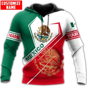 Customized Mexican Pride Unisex Hoodie, Custom Mexican Hoodie, Mexico Hoodie Gifts