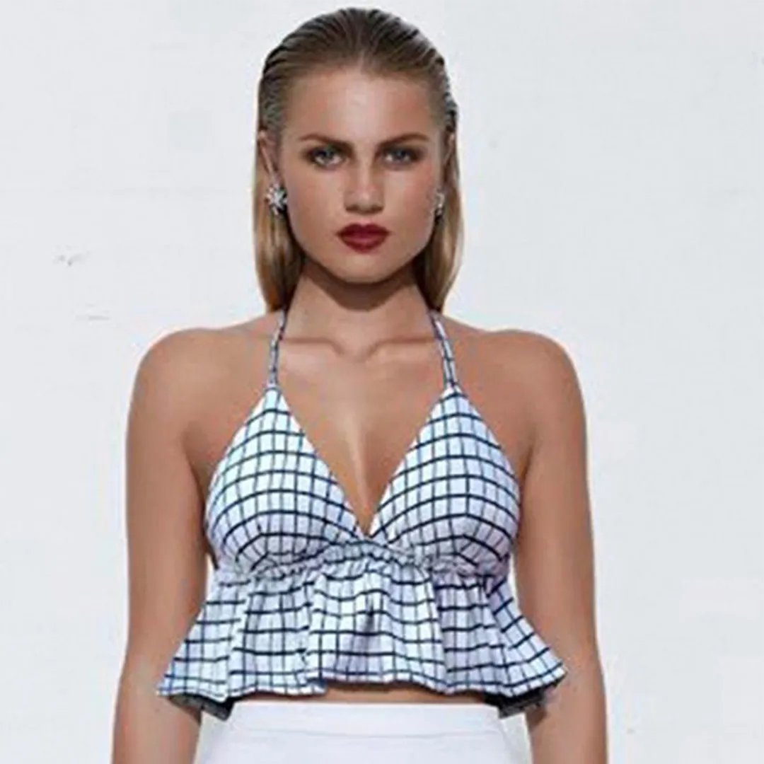 DALMATIAN Strappy Backless Crop Top