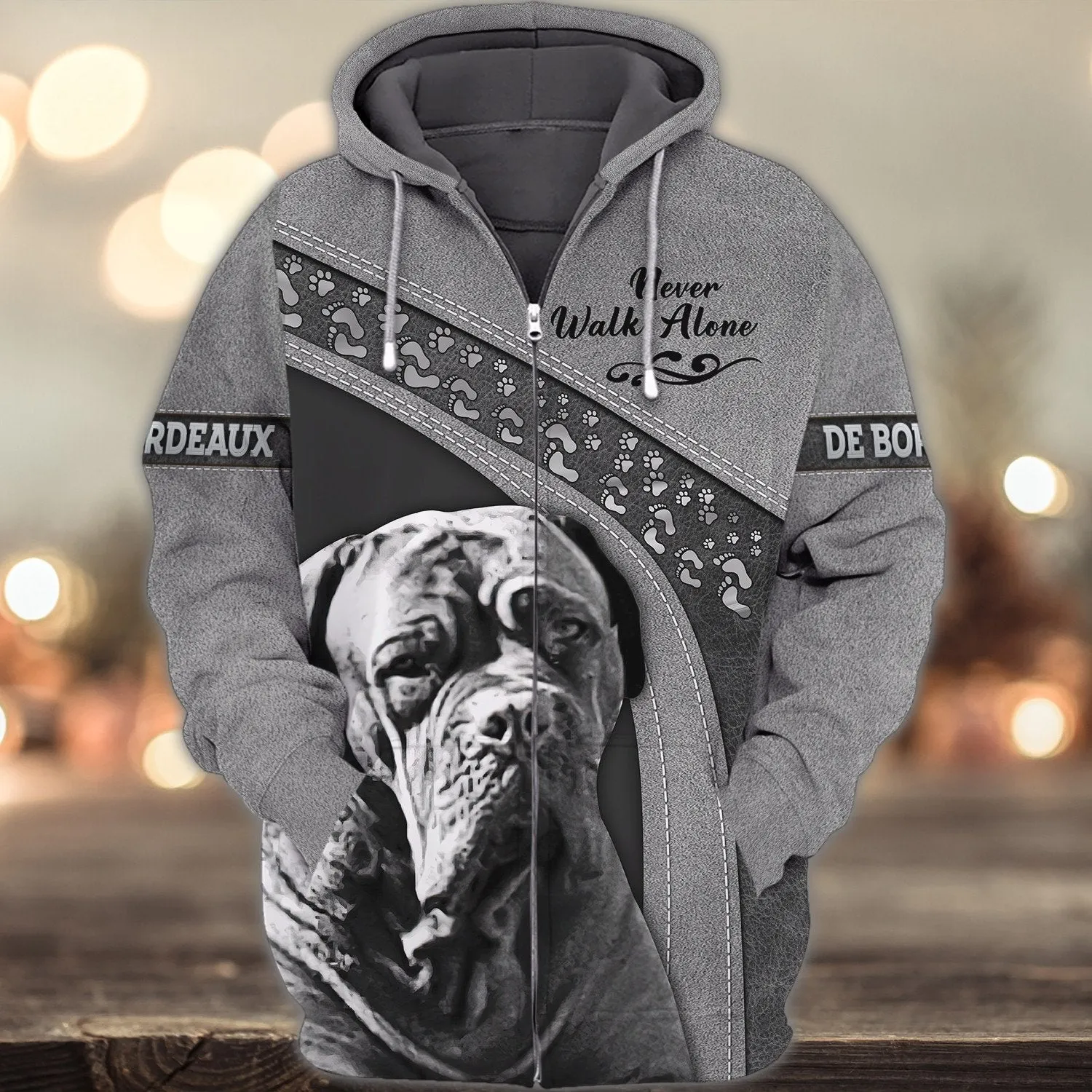 De Bordeaux Never Walk Alone 3D Full Print Shirts, Shirt For Dog Lovers, Dog Memorial Gifts for loss of Dog