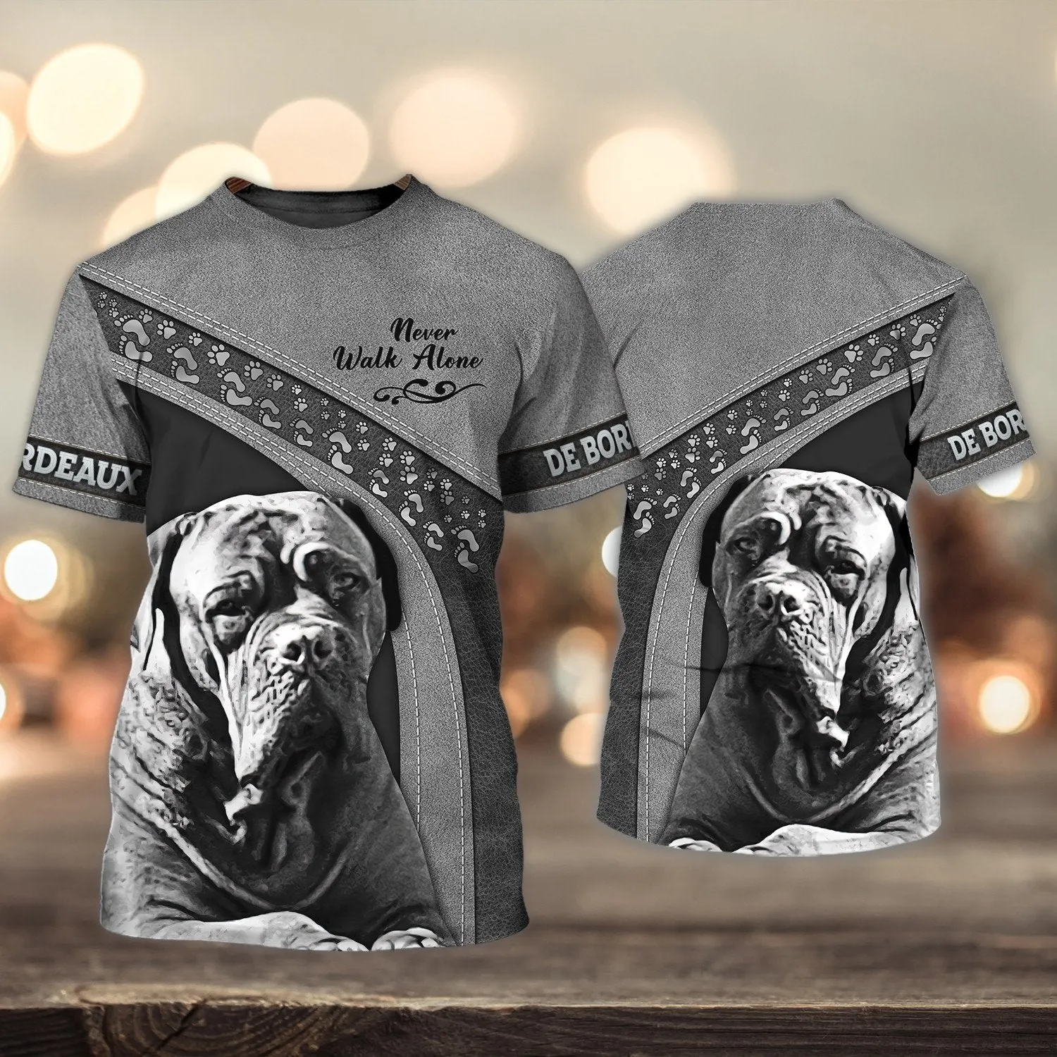 De Bordeaux Never Walk Alone 3D Full Print Shirts, Shirt For Dog Lovers, Dog Memorial Gifts for loss of Dog