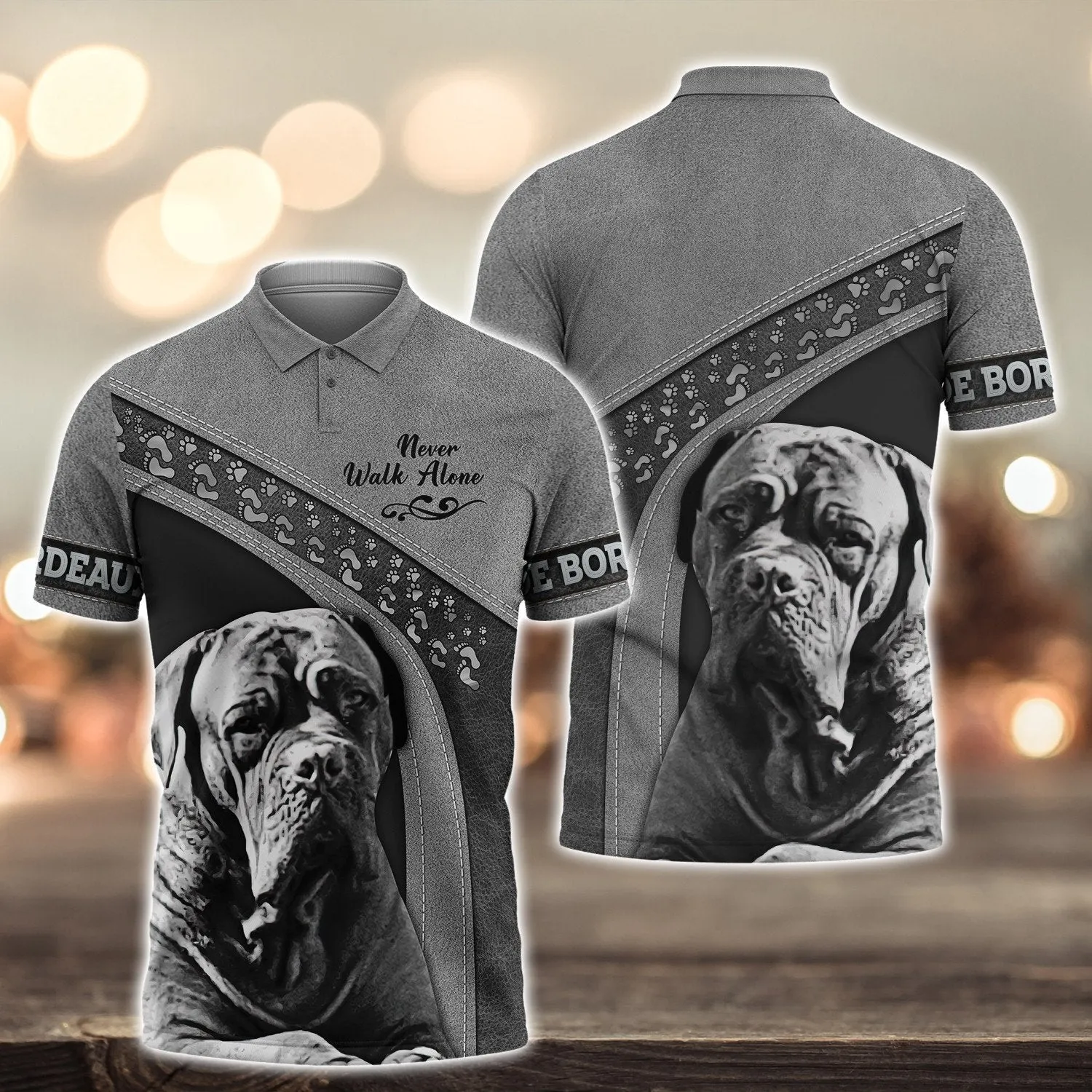 De Bordeaux Never Walk Alone 3D Full Print Shirts, Shirt For Dog Lovers, Dog Memorial Gifts for loss of Dog