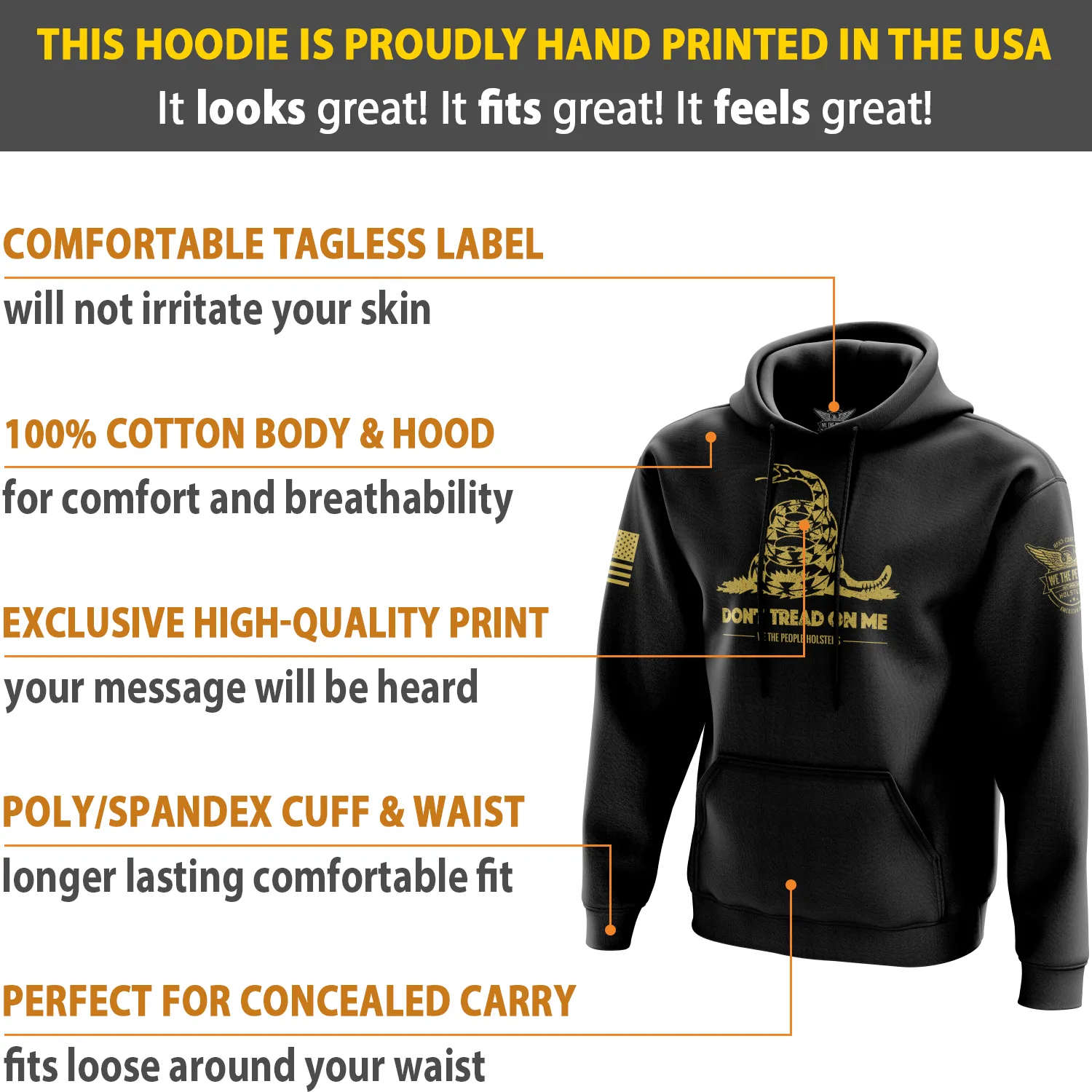 Don't Tread On Me Gadsden Flag Hoodie