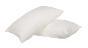 Dreamfactory Knitted Fabric Fiber Pillow (27 x 17", White) -Set of 2