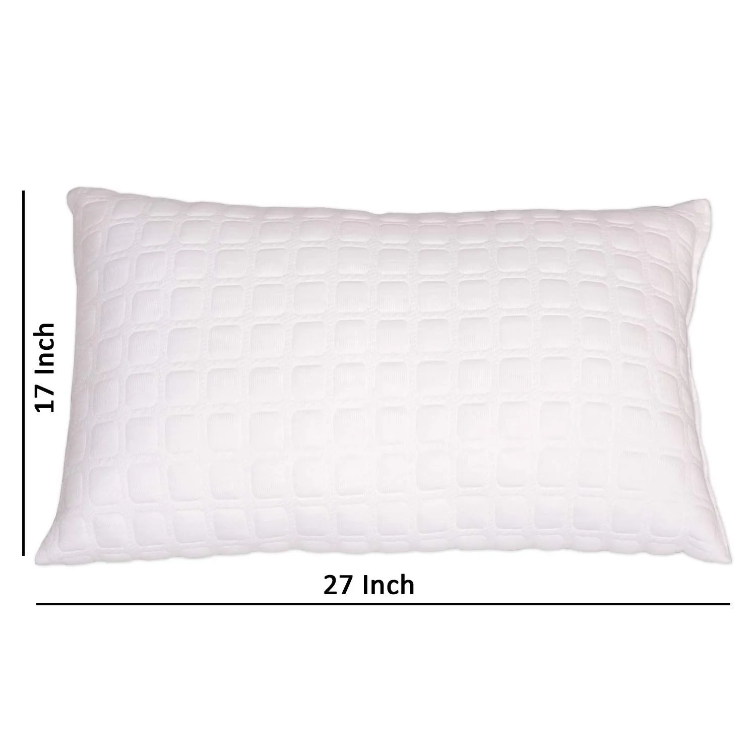 Dreamfactory Knitted Fabric Fiber Pillow (27 x 17", White) -Set of 2