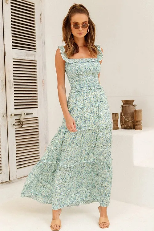 Easy Day Ahead Printed Maxi Dress - 4 Colors