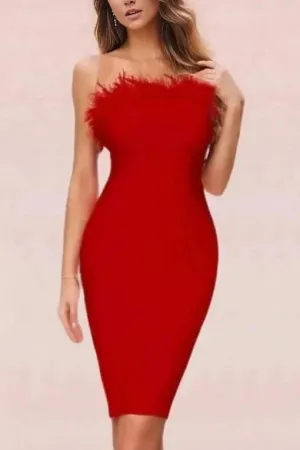 Erin Bodycon Dress - Lipstick Red