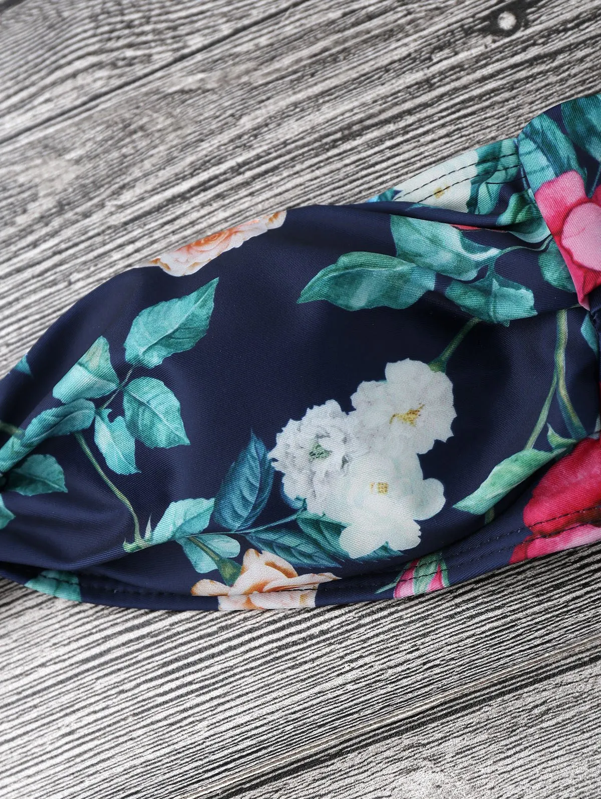 Garden Print Off The Shoulder Bikini Set