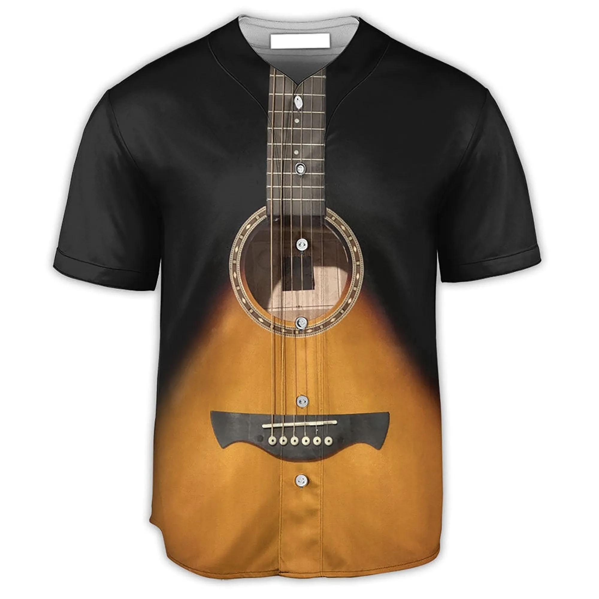 Guitar Vintage Classic Musician Baseball Jersey, Idea Shirt for Guitar Lover, Guitar Baseball Jersey