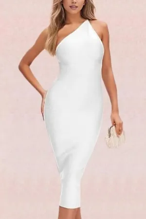 Joi Bodycon Midi Dress - Pearl White