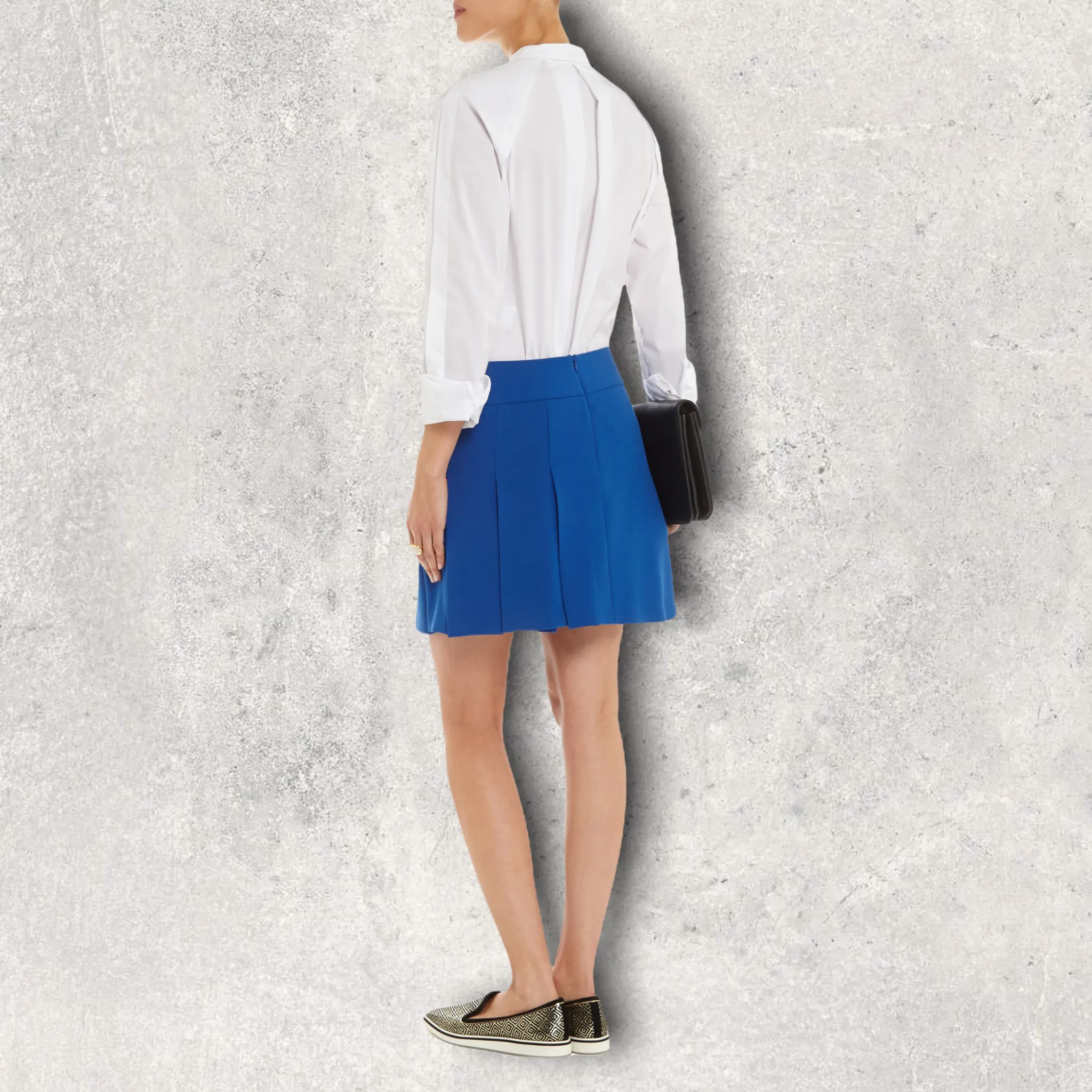 Joseph Blue Harold Pleated Crepe Tennis Skirt UK 12 US 8 EU 40