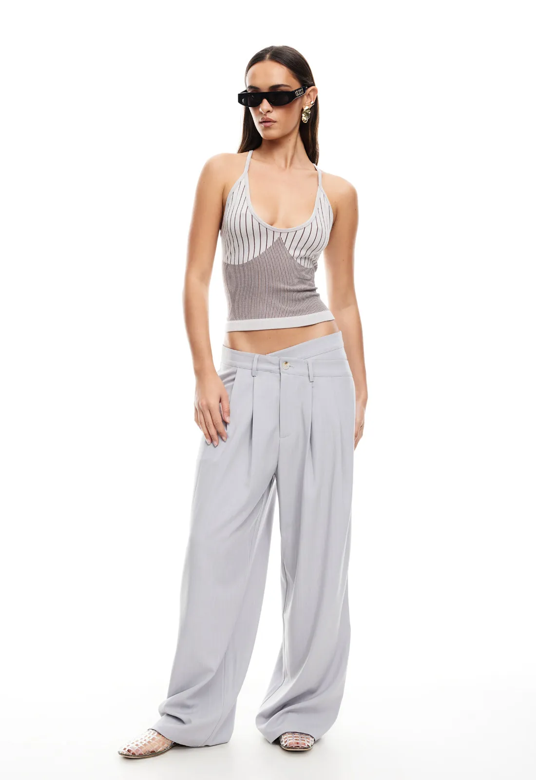 LA MESA PANT - LIGHT GREY PINSTRIPE