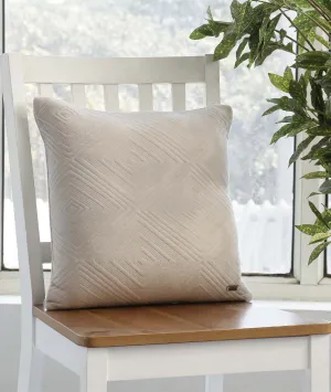 Mateo Cotton Knitted Decorative Pale Whisper Color 18 x 18 Inches Cushion Cover