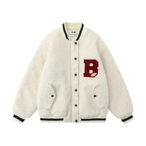 Men's Lamb Wool Baseball Uniform with Cotton Lining