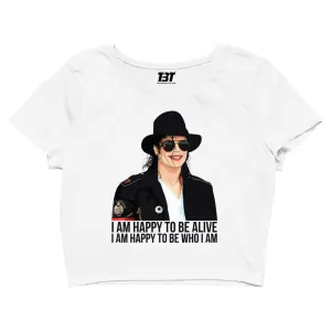 Michael Jackson Crop Top - Happy To Be Who I Am