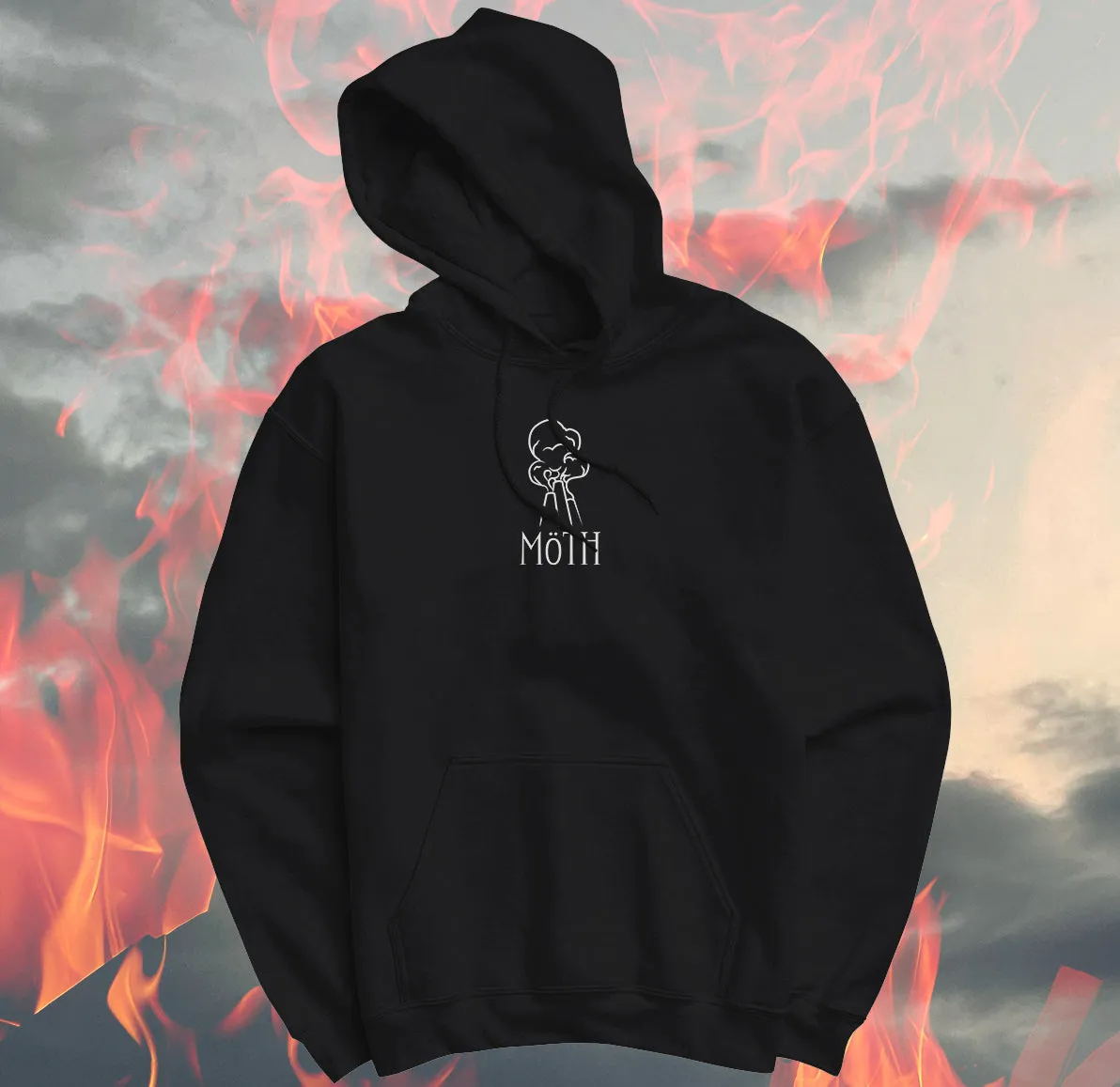 Möth "Old Town" - Black Hoodie