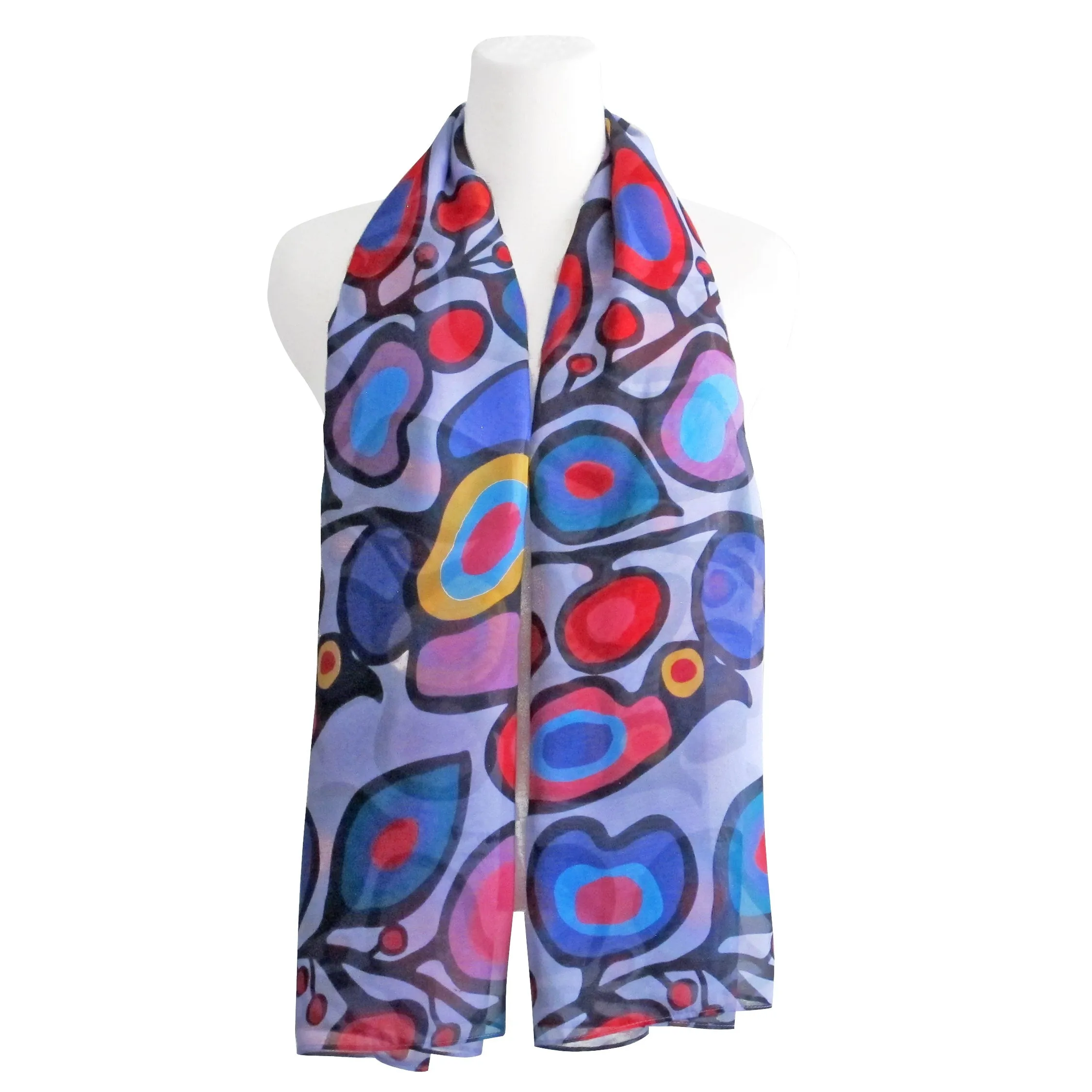 Norval Morrisseau Woodland Floral Kimono Scarf