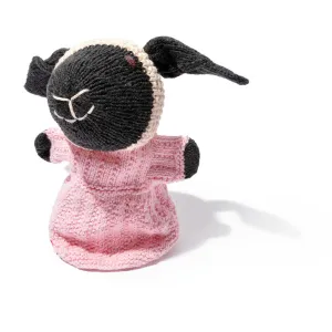 Organic Cotton Hand Puppet - Sheep in Pink Dress