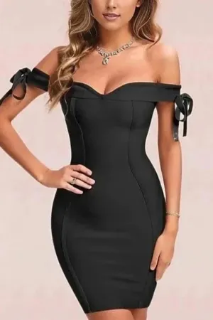 Penelope Bandage Mini Dress - Classic Black