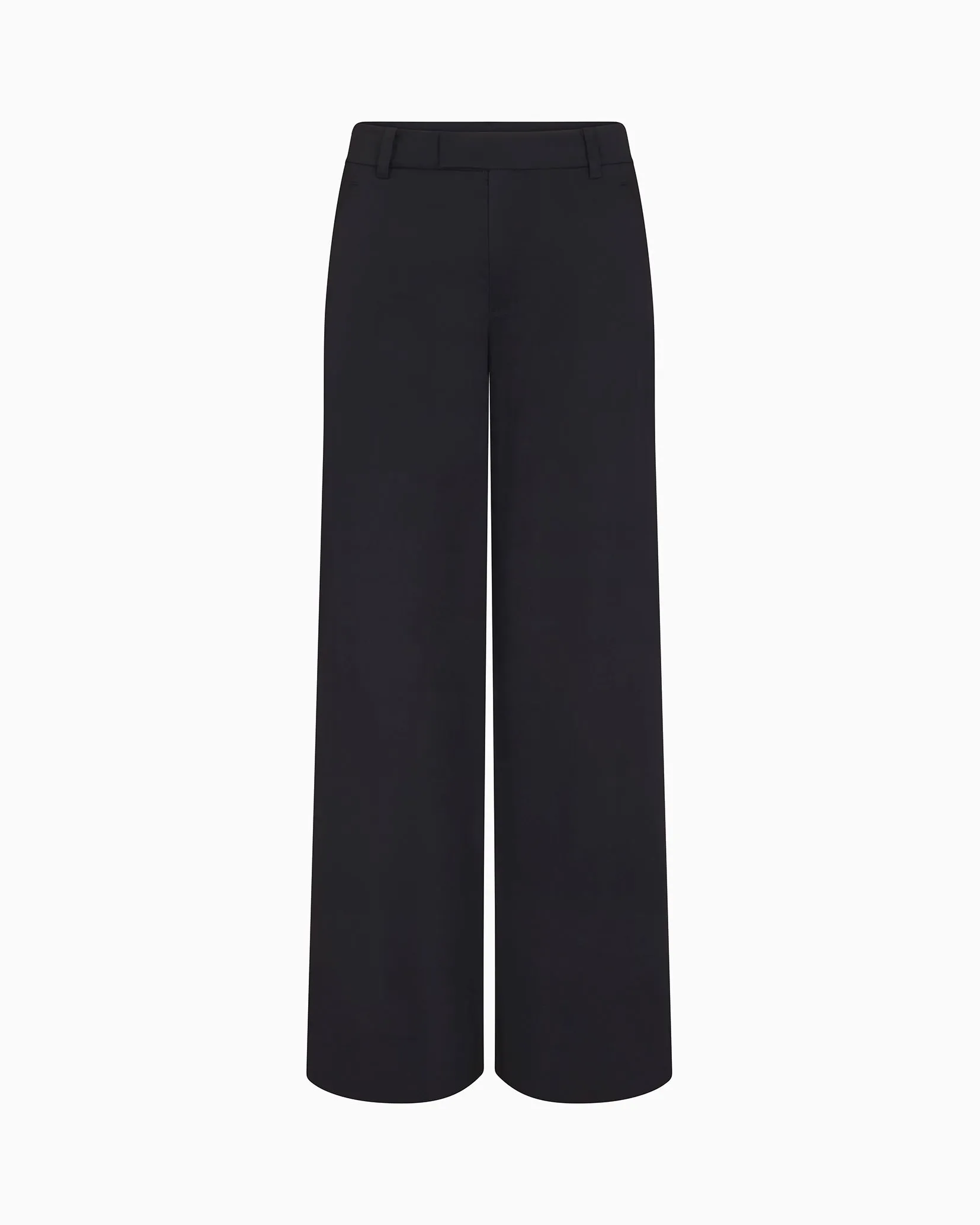 Poplin Low Rise Trouser | Black