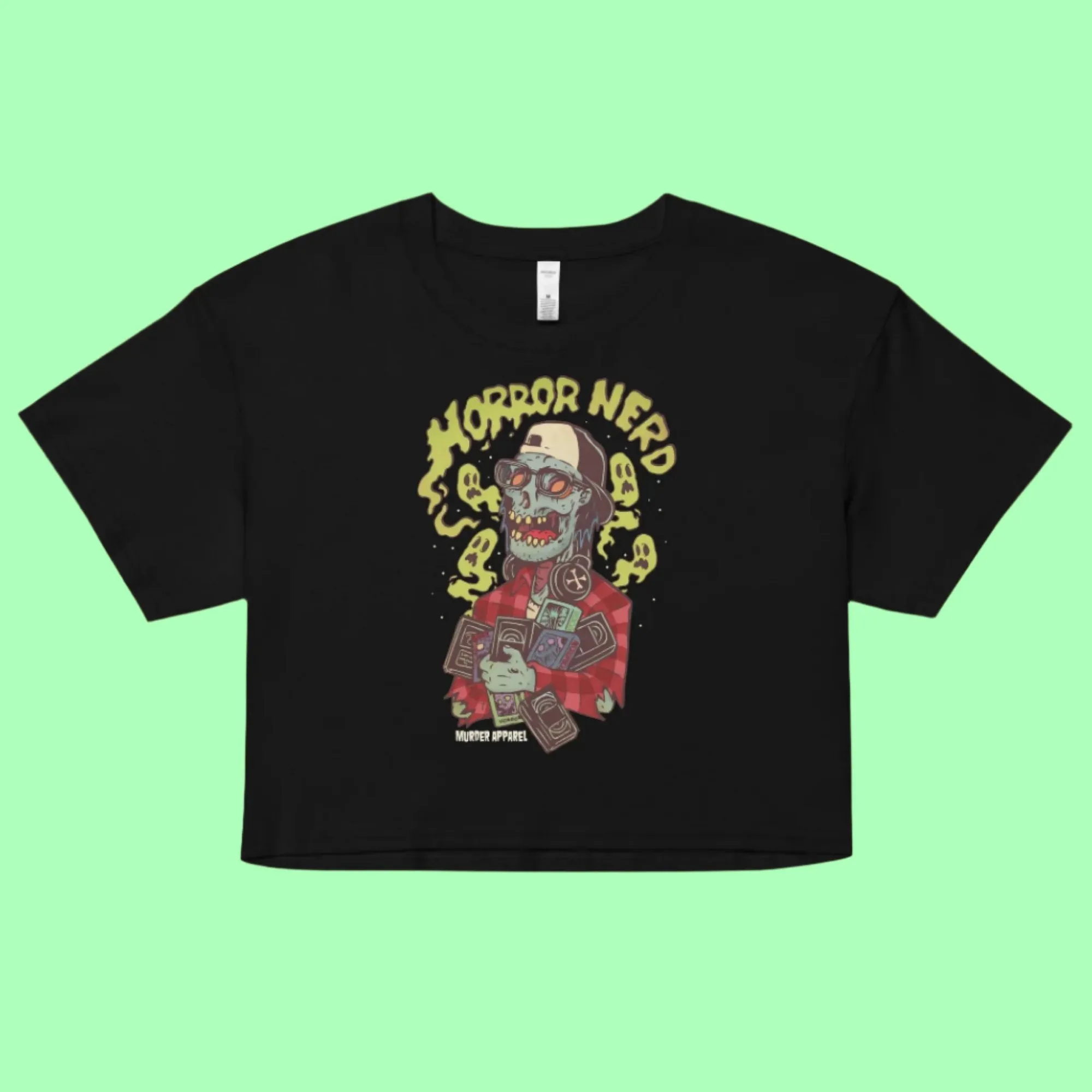 Retro Horror Nerd Crop Top