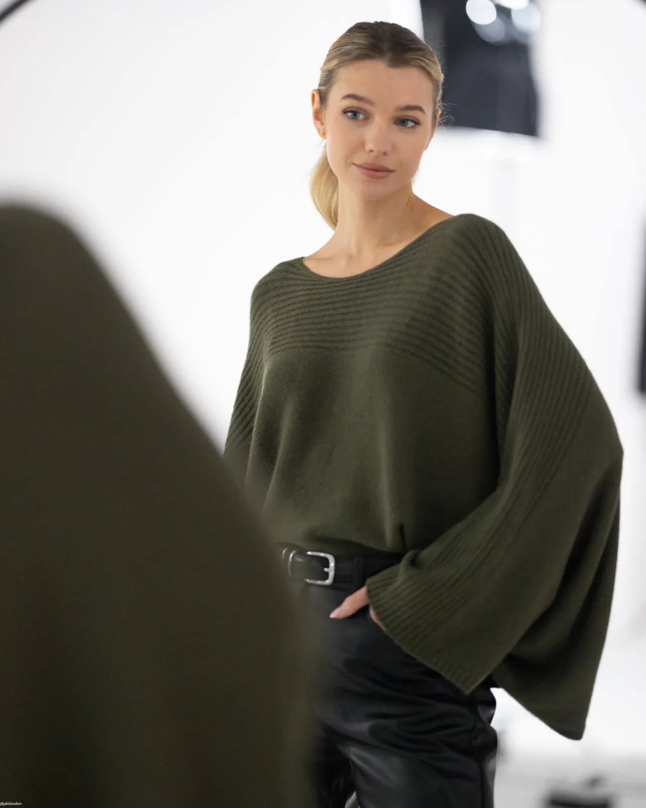 Ribbed Sweater | Khaki