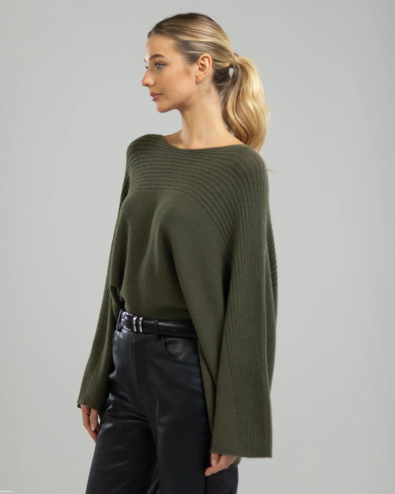 Ribbed Sweater | Khaki