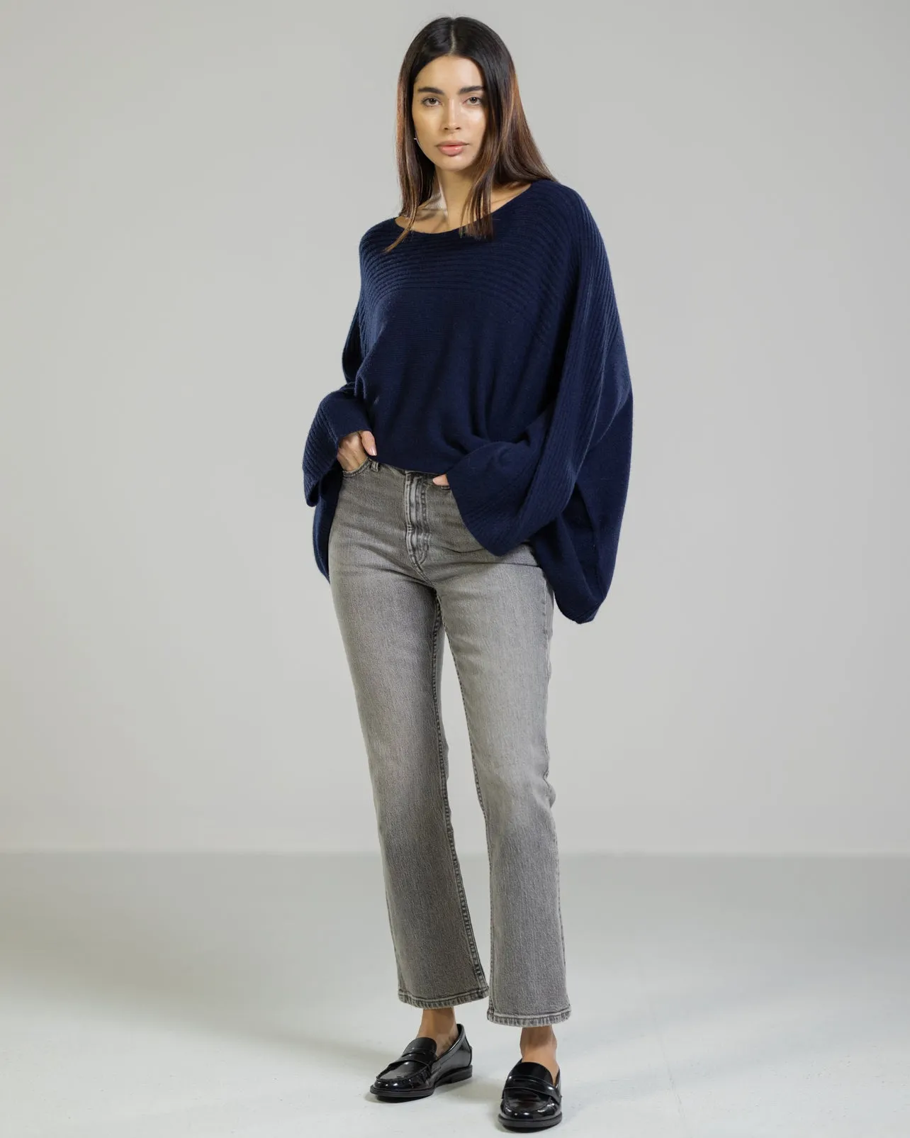 Ribbed Sweater | Navy