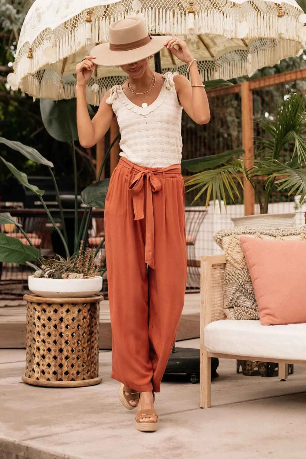 Russet Wide Leg Pants