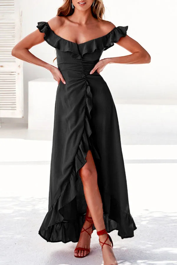 Sexy Off Shoulder Ruched Prom Dress