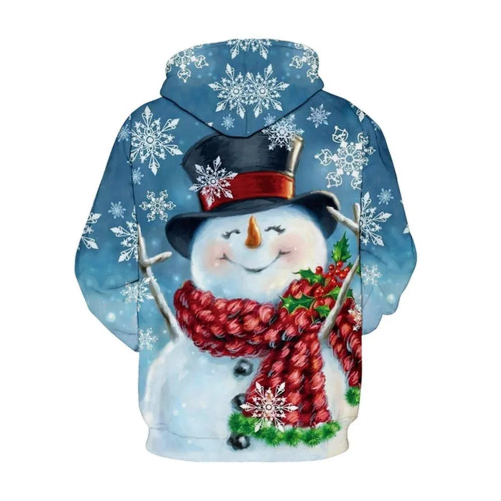 Snowman Snowflakes Christmas All Over Print 3D Hoodie For Men And Women, Christmas Gift, Warm Winter Clothes, Best Outfit Christmas