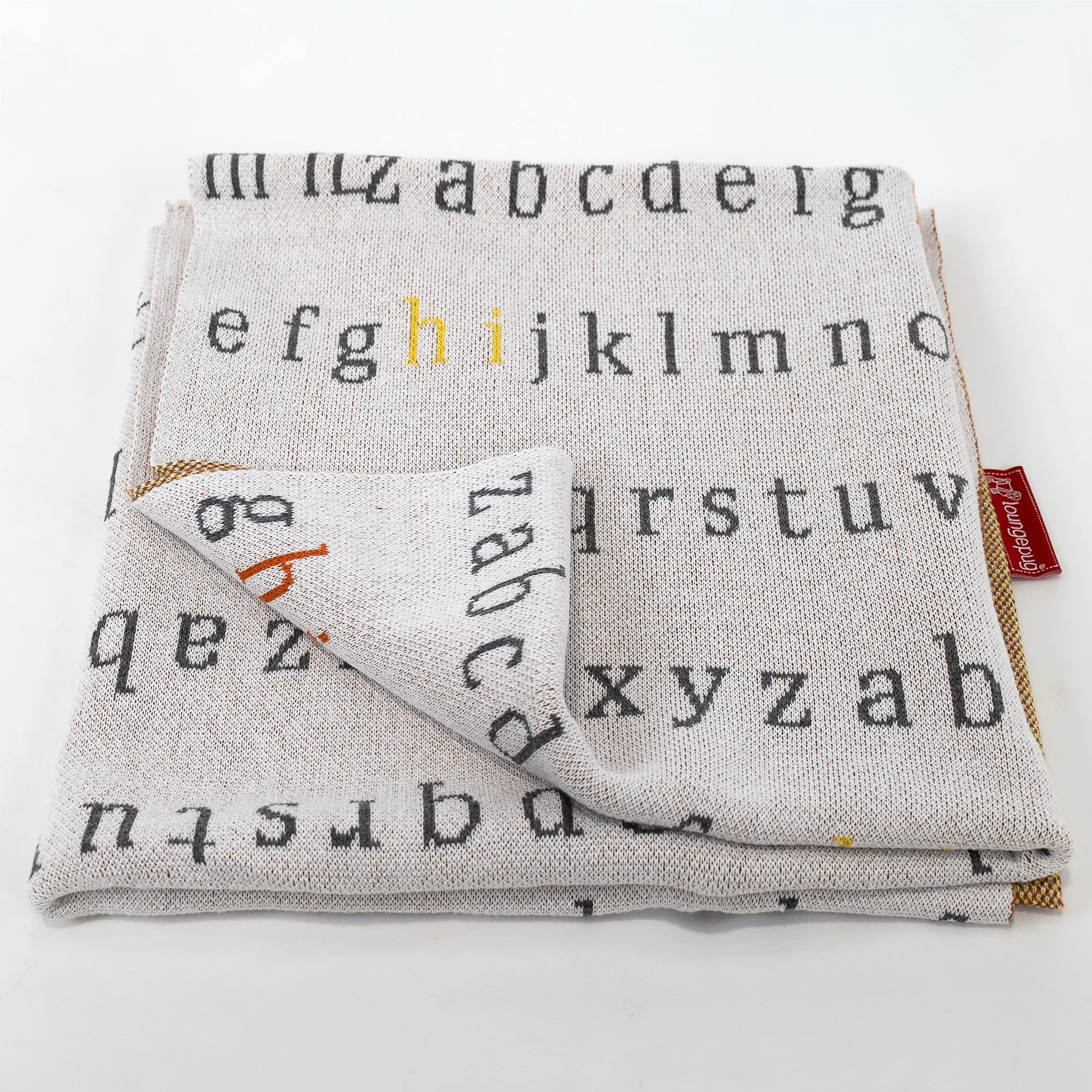 Throw / Blanket - Knitted Alphabet