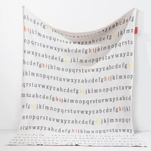 Throw / Blanket - Knitted Alphabet