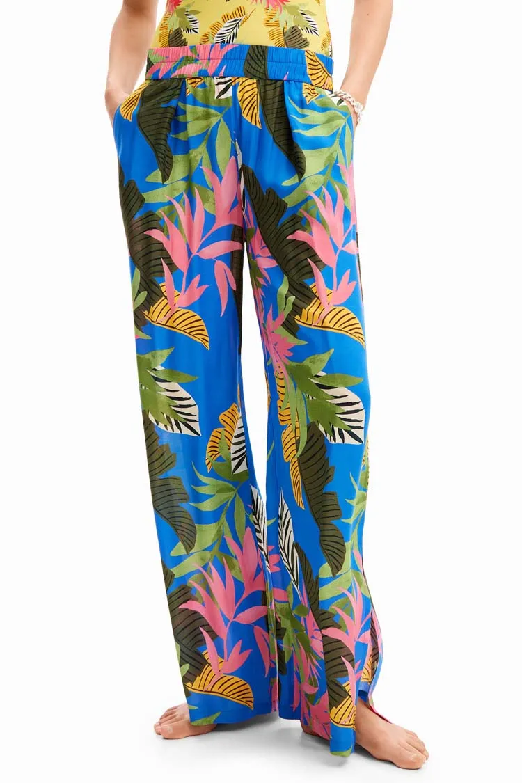 Tropical Wide Leg Trousers