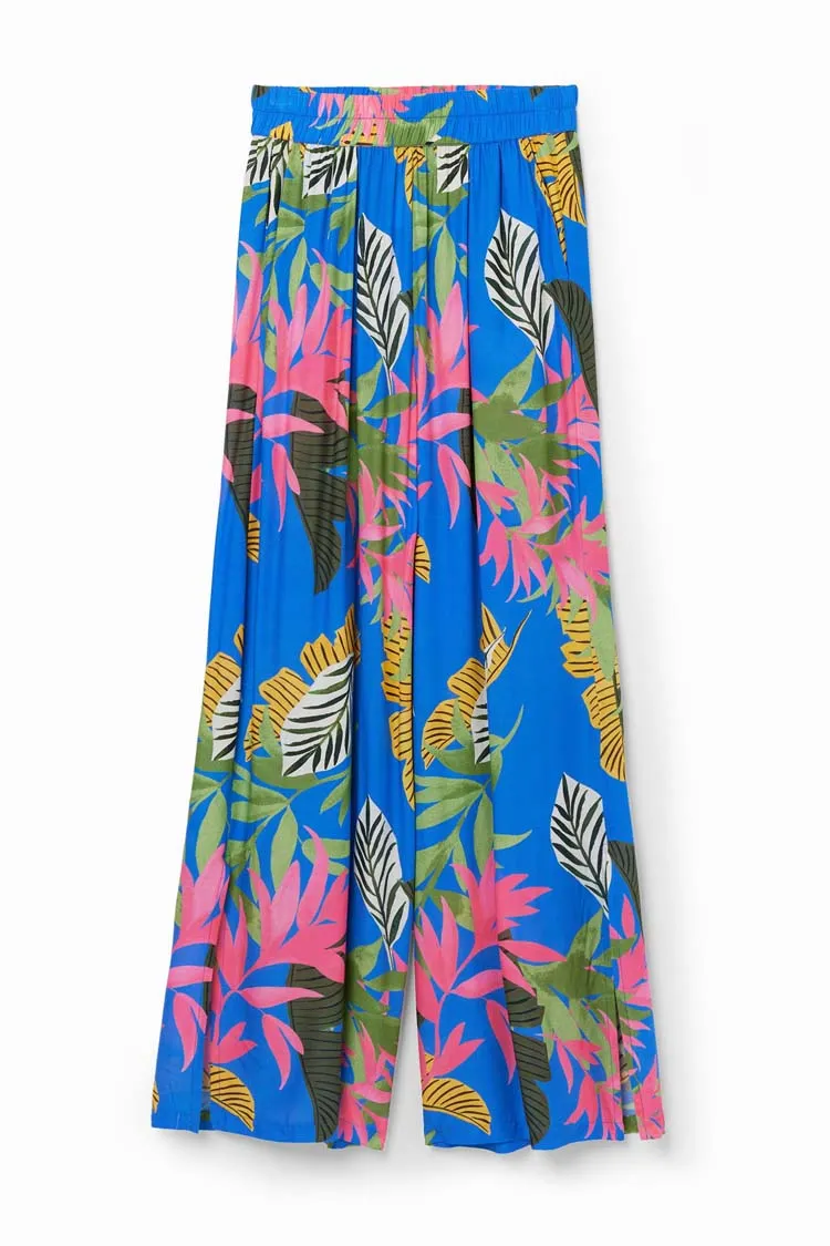 Tropical Wide Leg Trousers